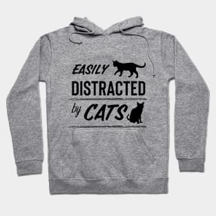 Easily distracted by cats design Hoodie